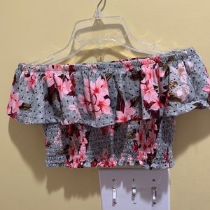 2 piece tube top and short set